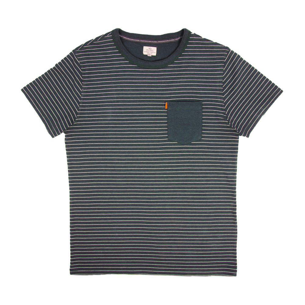 Billybelt Men's Short Sleeve Top Men's Organic Cotton T-shirt Striped