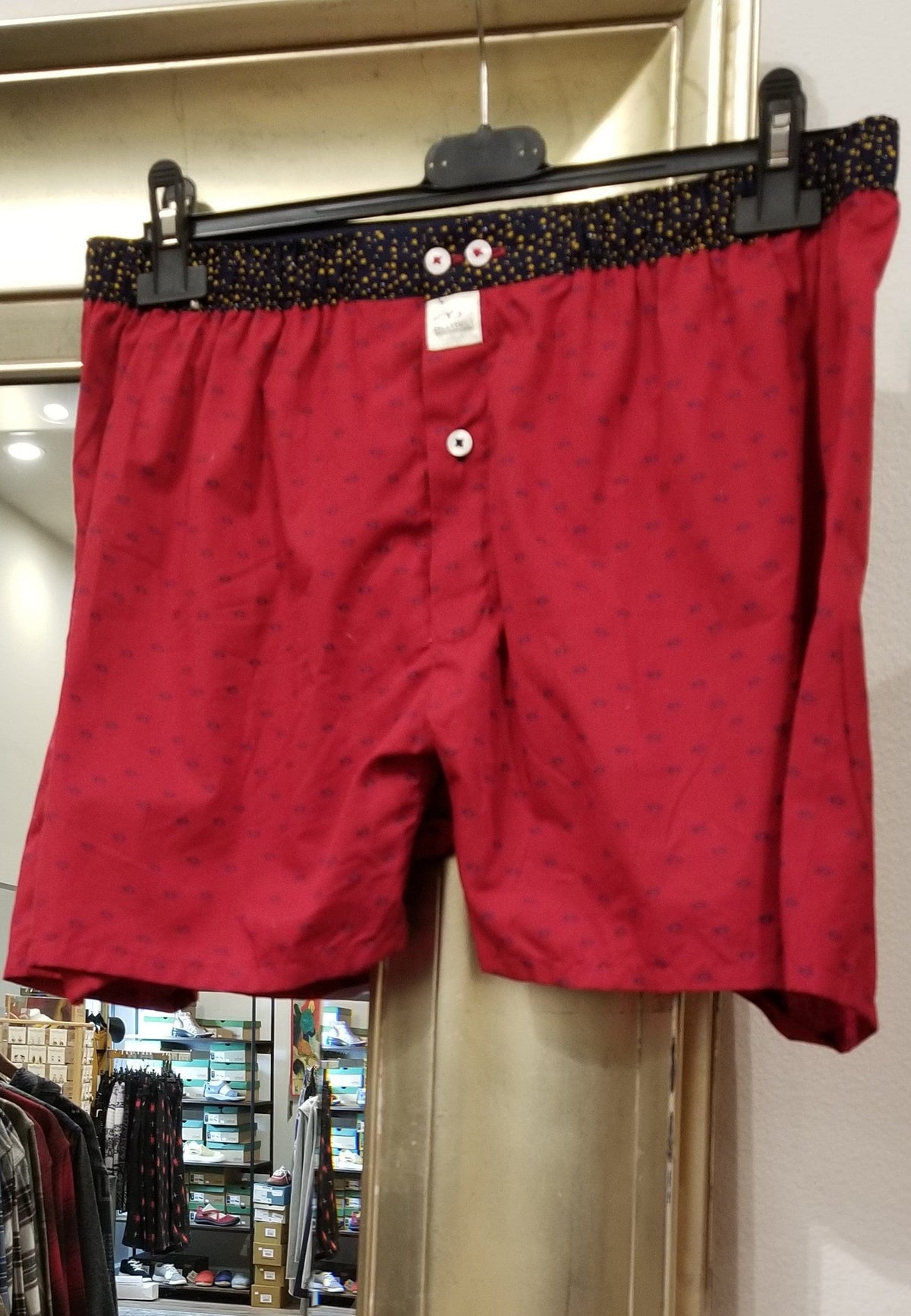 Billybelt Men&#39;s Underwear L / Red Shadow Men&#39;s Organic Cotton Boxers Red Clearance (M, L) ca 36, ca3