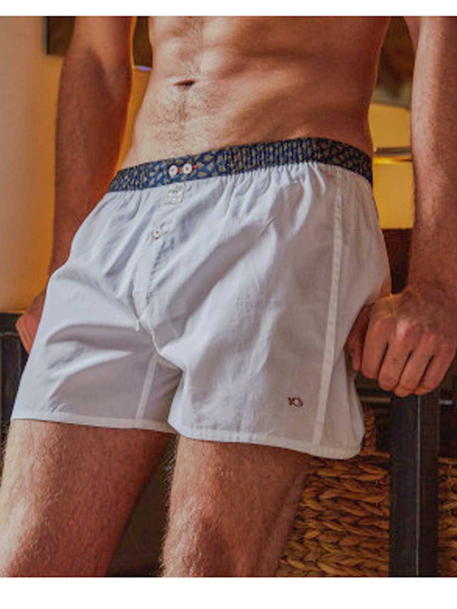 Billybelt Men's Underwear White / S Men's Organic Cotton Woven Boxers - Clearance S only