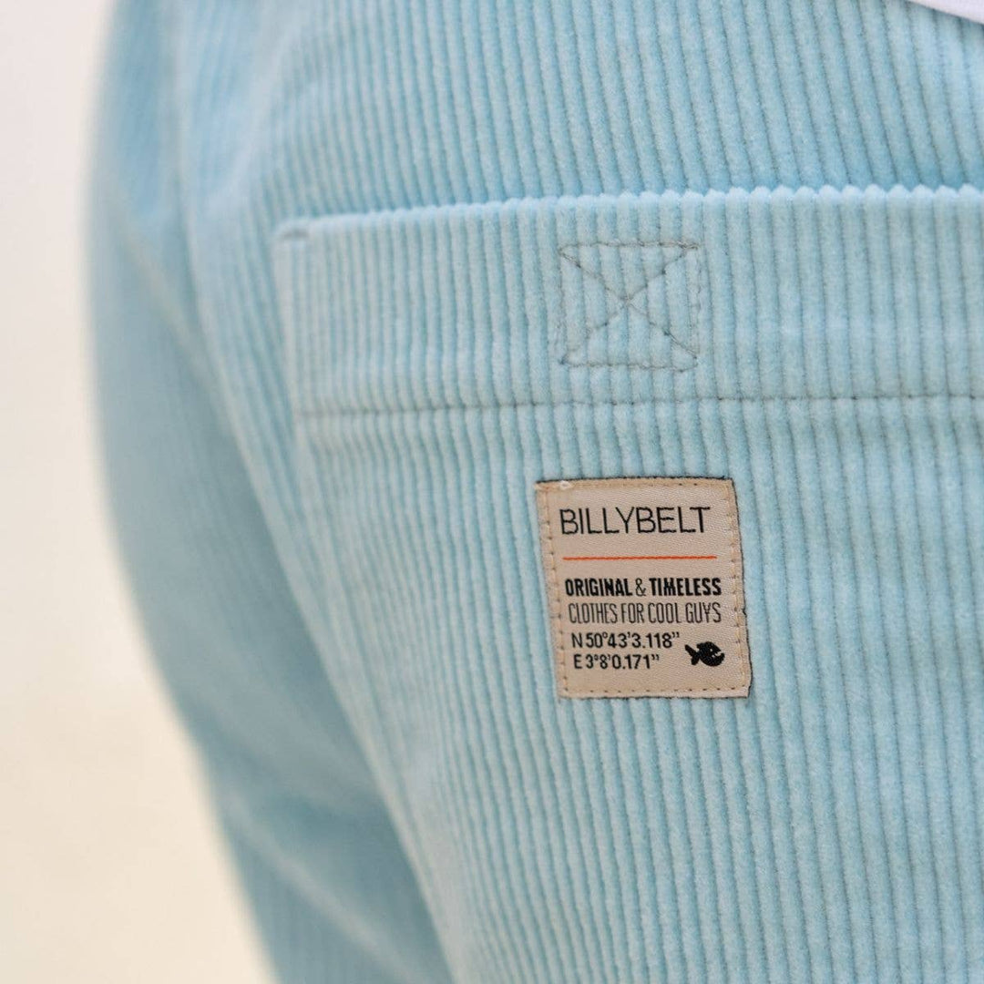 BILLYBELT Velvet Shorts Beach Horizon — Sky Blue: M