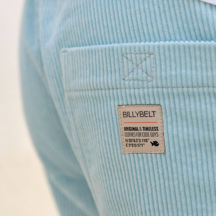BILLYBELT Velvet Shorts Beach Horizon — Sky Blue: M
