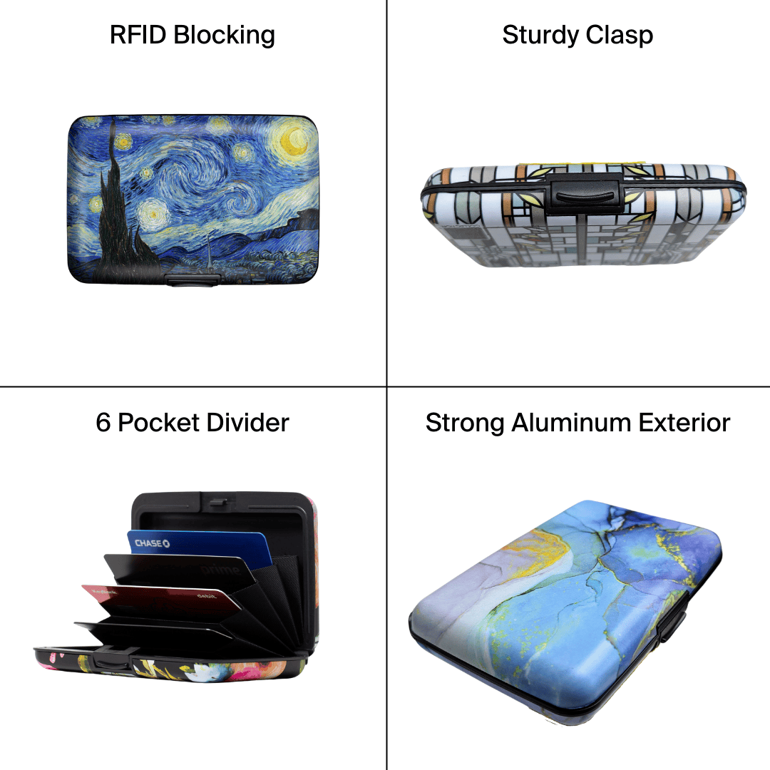 Enameled Mountain Armored Wallet RFID protection