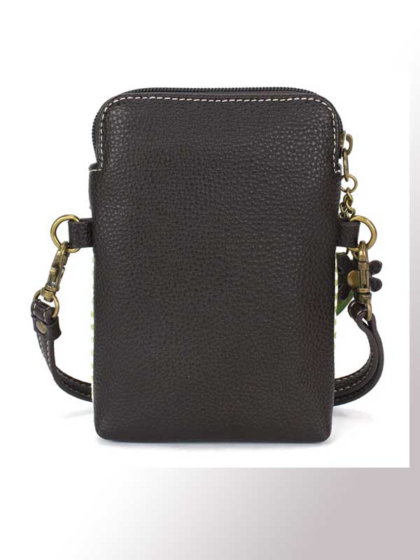 Vegan Phone Cross Body Purse (vertical) - Flowers - Natural Clothing Company