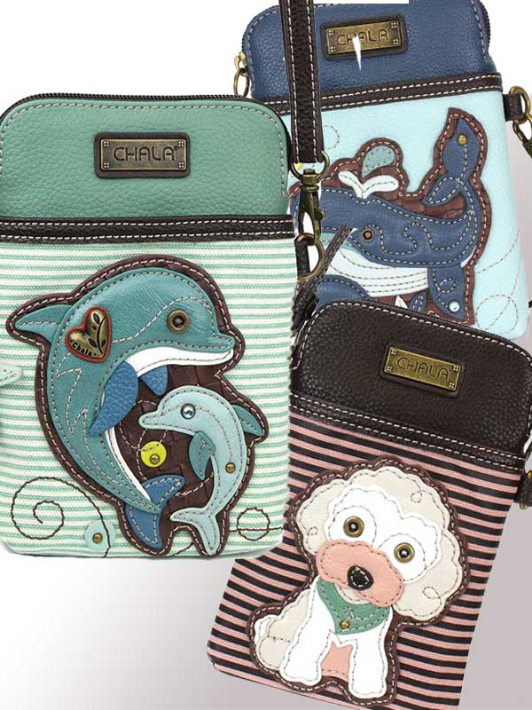 Vegan Cross Body Phone Purse (vertical) - Animals - Natural Clothing Company