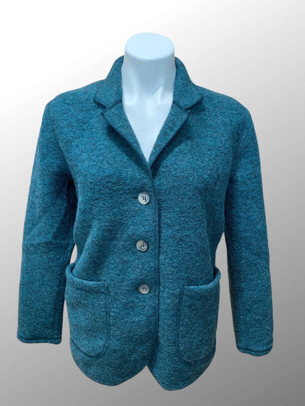 Cutloose 24 Women&#39;s Coat Deep Sea / S Boiled Wool Pocket Blazer