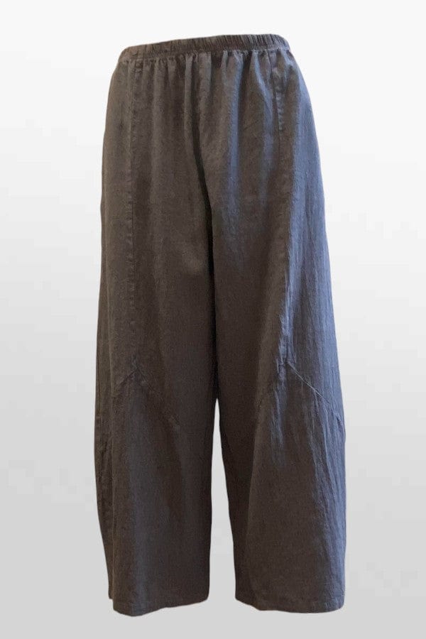 Cutloose 24 Women&#39;s Long Sleeve Top Cobblestone / S Linen Blend Barrel Crop Pants
