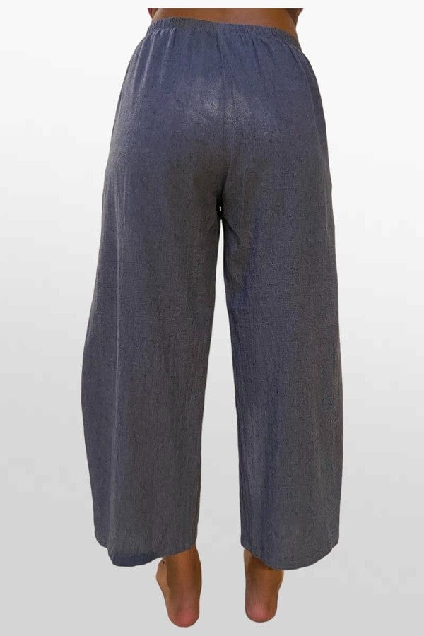 Cutloose 24 Women's Long Sleeve Top Linen Blend Barrel Crop Pants