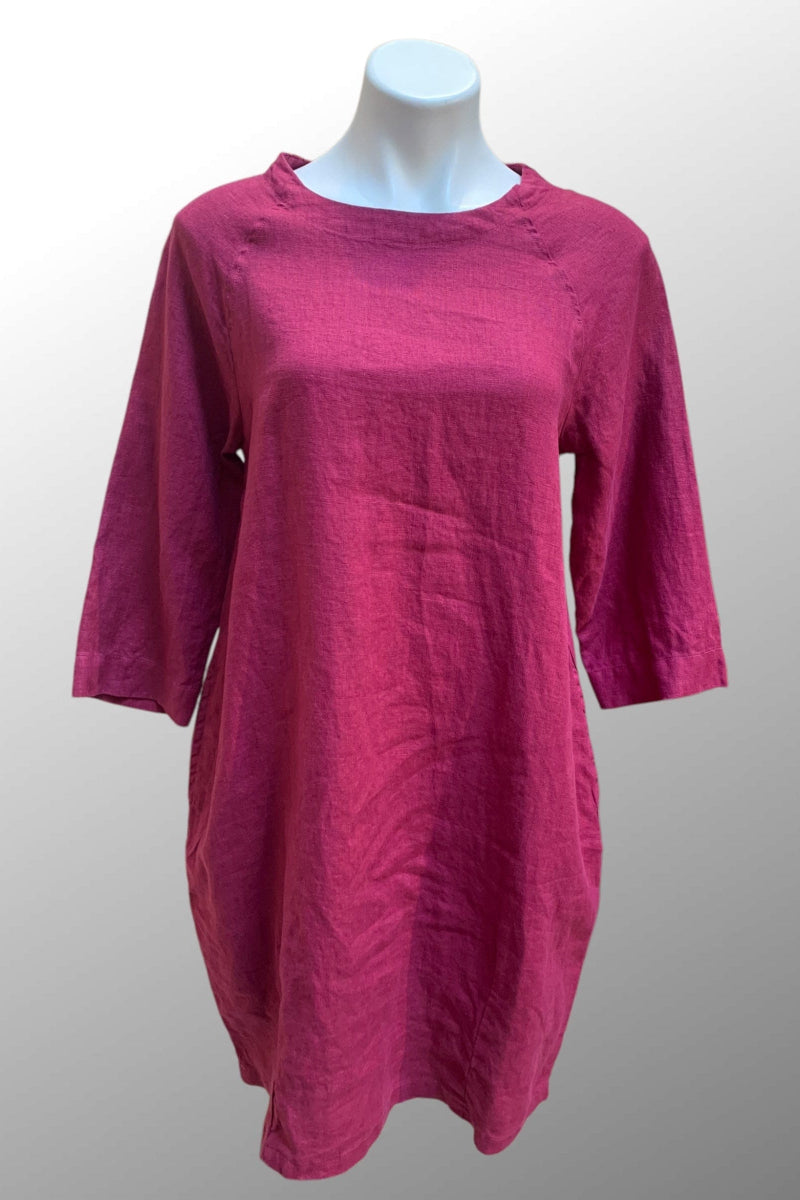 Cutloose 25 Women's Dress Rhubarb / S Linen Raglan Dress