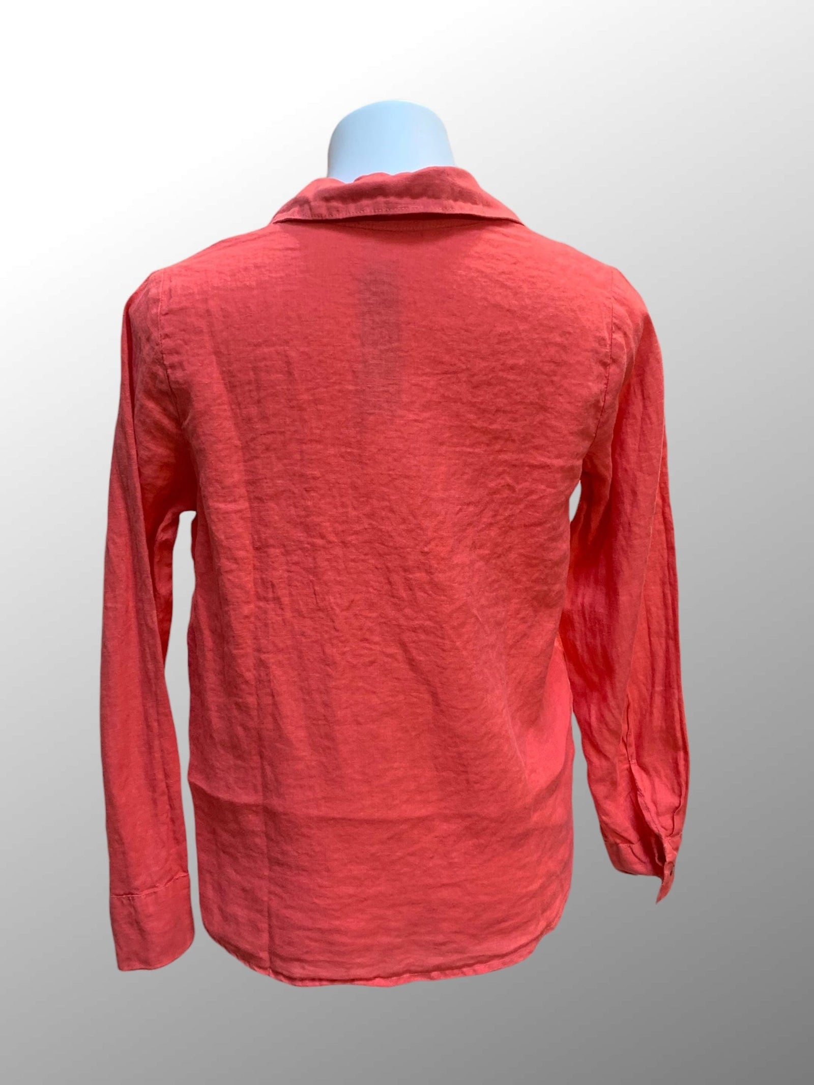 Cutloose 25 Women's Long Sleeve Top Harbor Red / S Fitted Hanky Linen Shirt