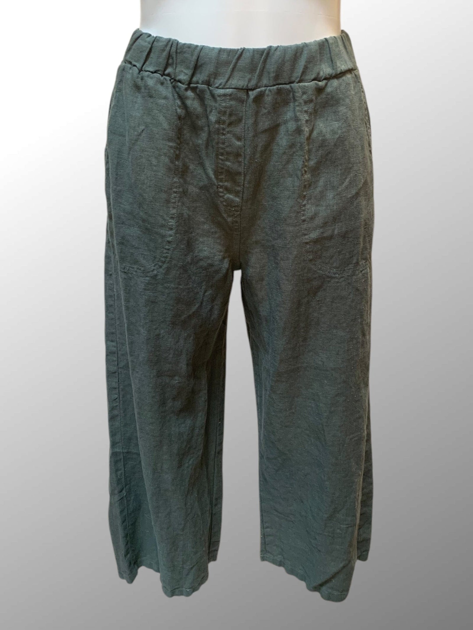 Cutloose 25 Women's Pants Clay Gray med weight / S Easy Crop Linen Pants