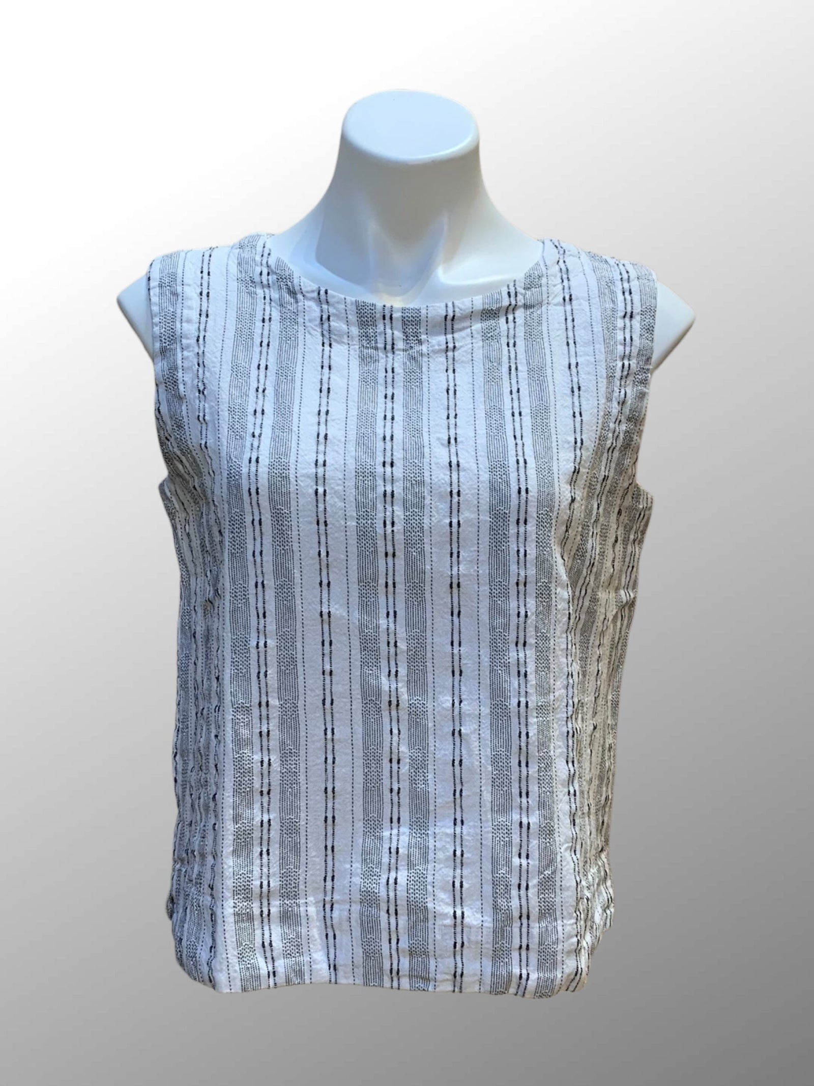 Cutloose 25 Women's Sleeveless Top White / S Pinstripe Sleeveless Top