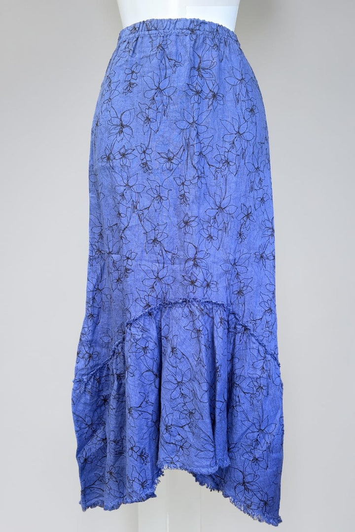 Flounce Linen Skirt