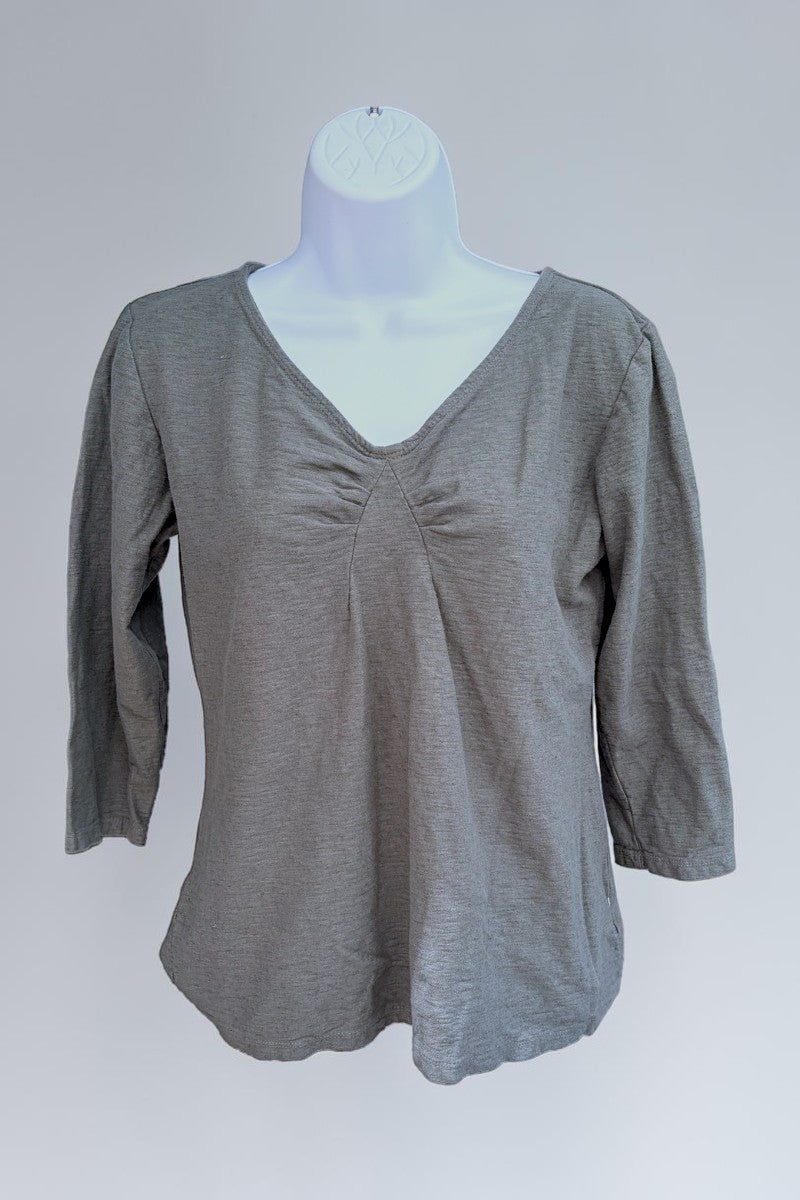 3/4 Sleeve Tuck Front