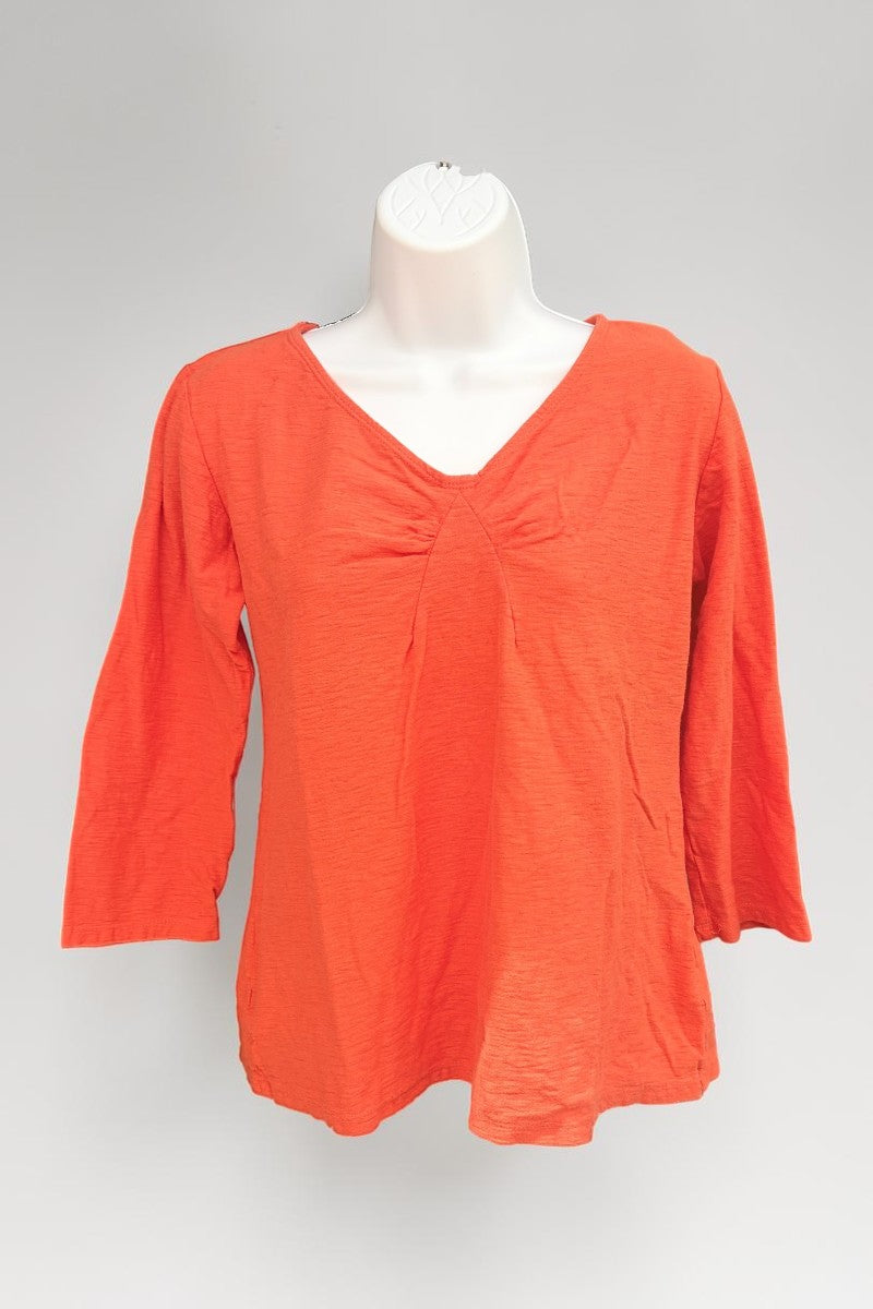 3/4 Sleeve Tuck Front