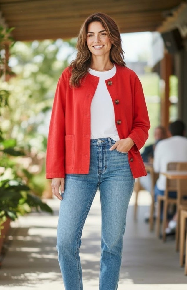 Mini Corduroy Barrel Sleeve Jacket