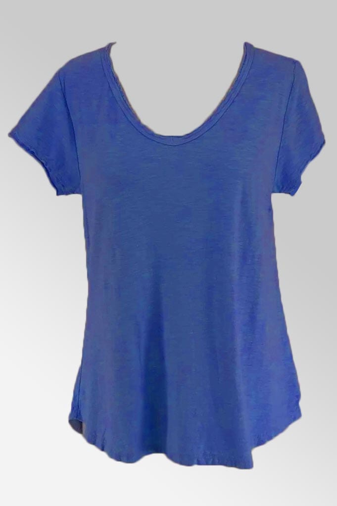 Cutloose Women's Short Sleeve Top Harbor Red / S V-neck Tee - Cotton & Linen