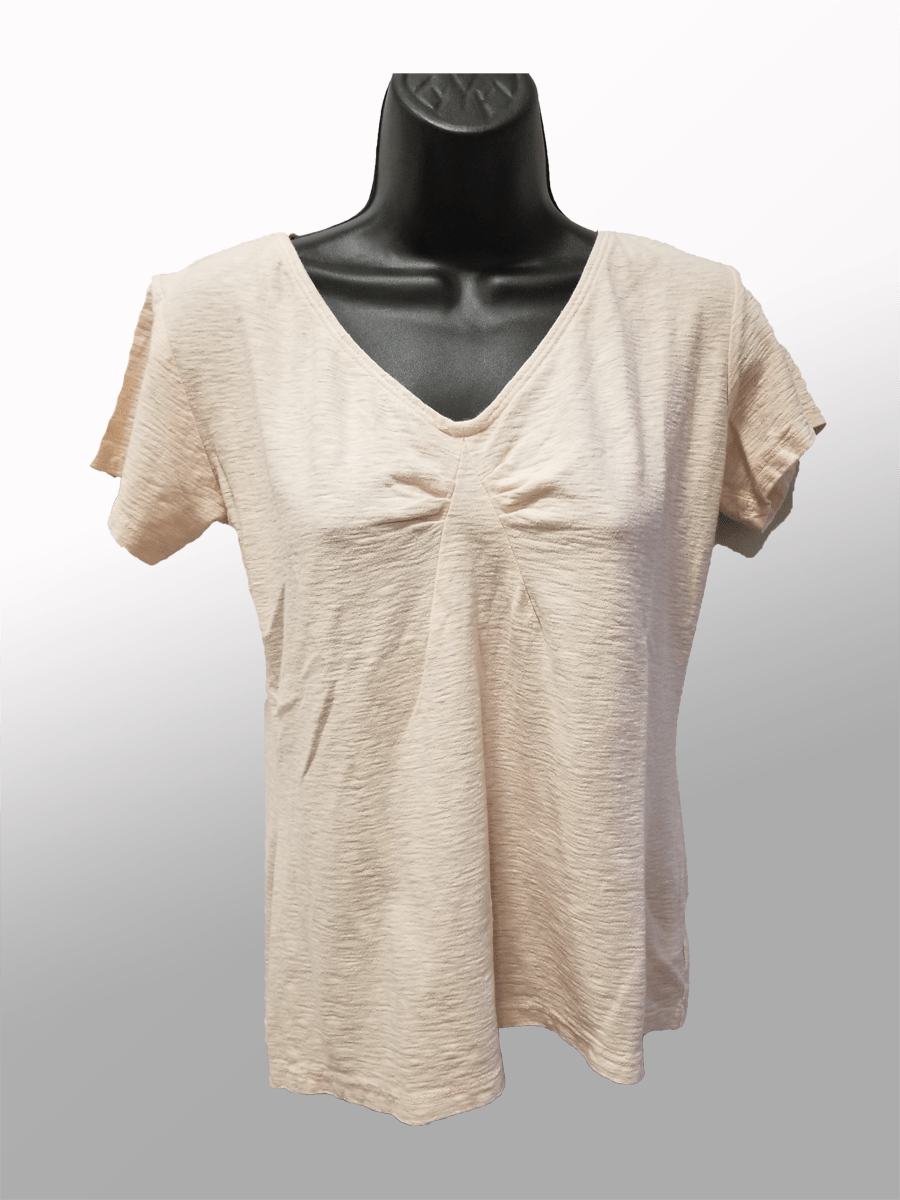 Cutloose Women's Short Sleeve Top Creamsicle / S Cotton Tuck Tee
