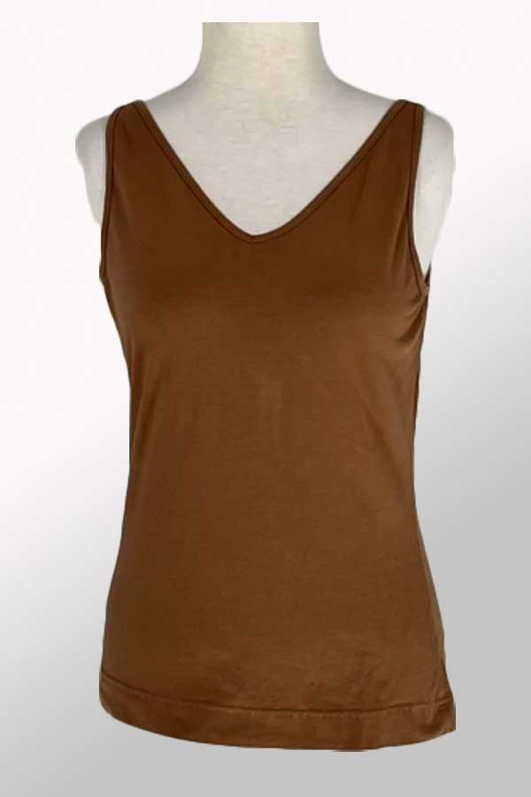Cutloose Women's Sleeveless Top Barnwood / S Organic Cotton V-neck Tank