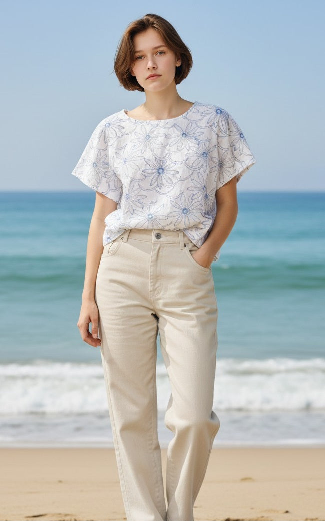 Linen Daisy Blouse