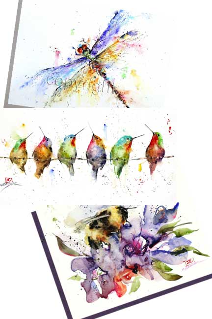 Dean Crouser Cards Gift Cards Artful Greeting Cards - Flying Friends