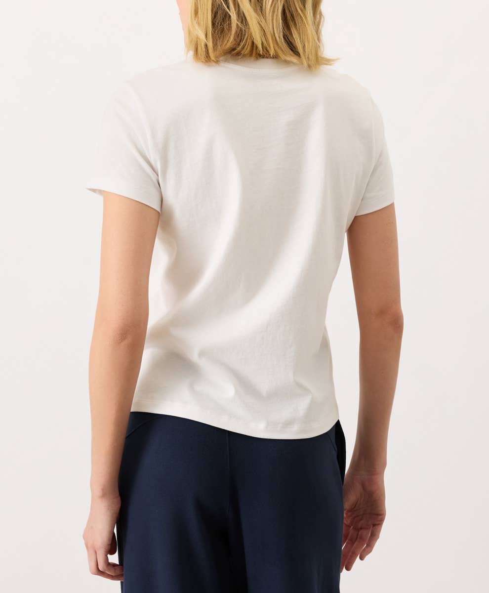 Women's Softspun Essential Crewneck Tee: Cream / Small - Natural Clothing Company