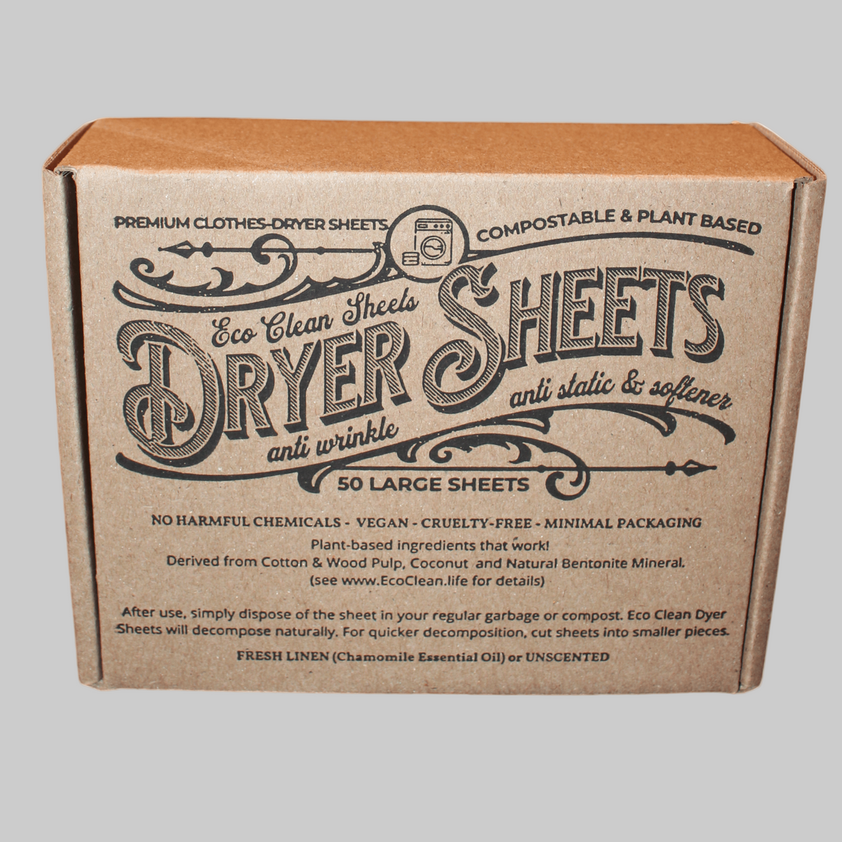 Eco Clean Dryer Sheets - UNSCENTED