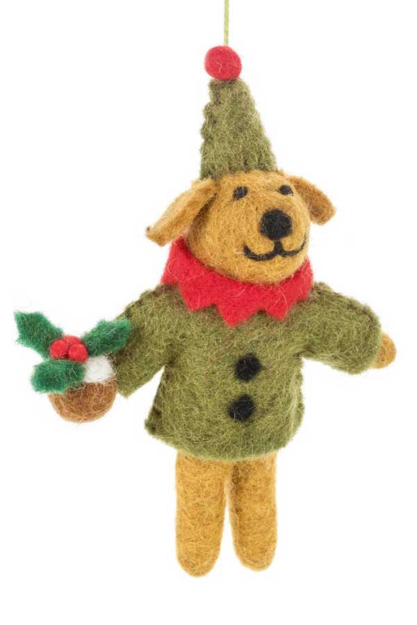 Felt So Good Bernard the Dog Felt Decoration - Animals