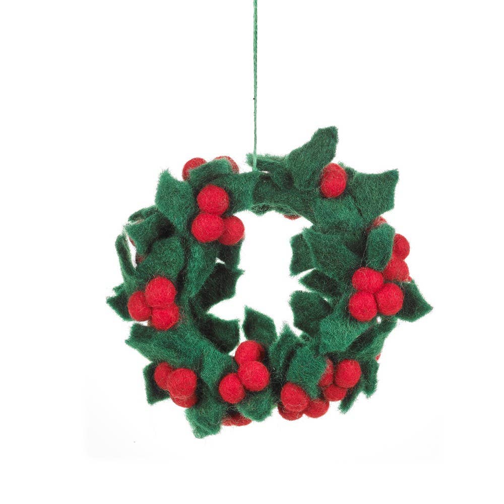 Felt So Good Holly Felt Decoration - Wreaths