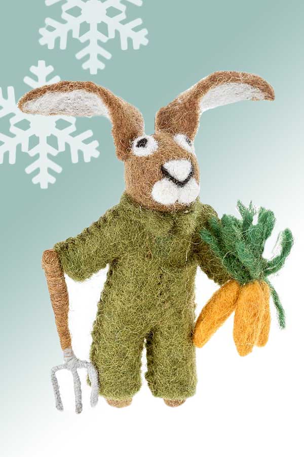 Felt So Good home accessory Love Your Planet Felt Decoration - Gordon the Garden Hare