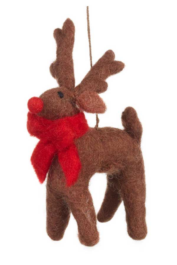 Felt So Good Reindeer brown Felt Decoration - I Love You, Deer