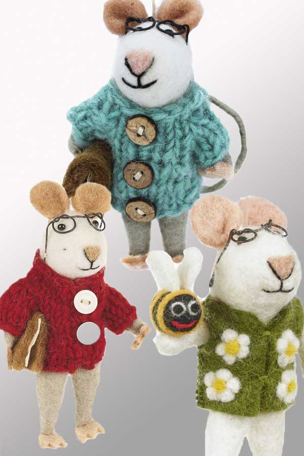 Felt Decoration - Mouse Pals - Natural Clothing Company