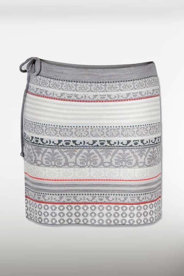Icelandic Design Women&#39;s Skirt Grey / White / M Icelandic Design Wool Skirt- Chloe Skirt
