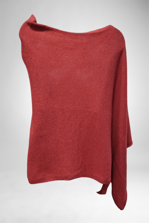 Indigenous Women's Sweater Soft Ruby / one size Organic Cotton Poncho