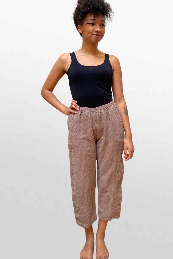 Kleen Women's Long Sleeve Top Linen Blend Tapper Pant