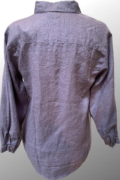 Kleen Women's Long Sleeve Top Linen Button Down Blouse