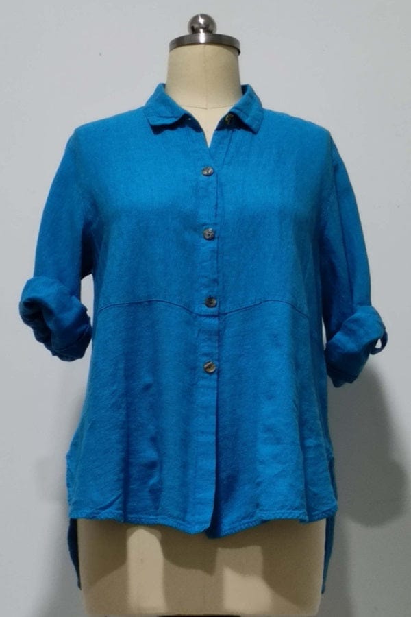 Kleen Women&#39;s Long Sleeve Top Ocean / XS Long Sleeve Buttoned Shirt