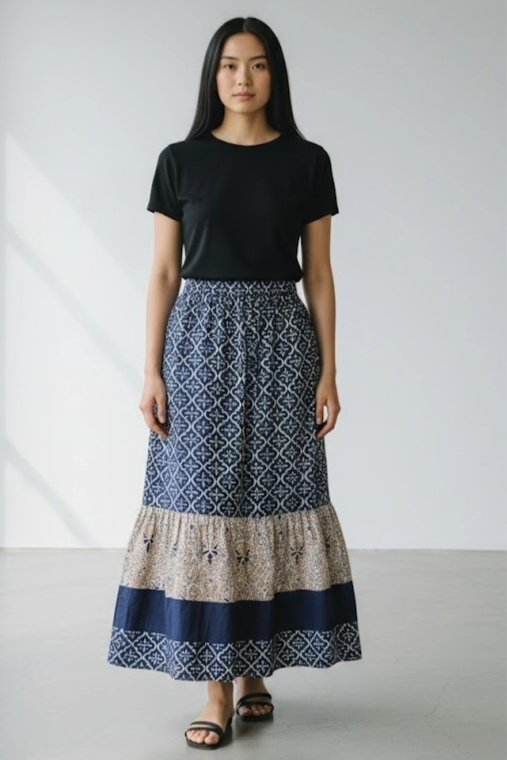 Light Cotton Summer skirt - printed