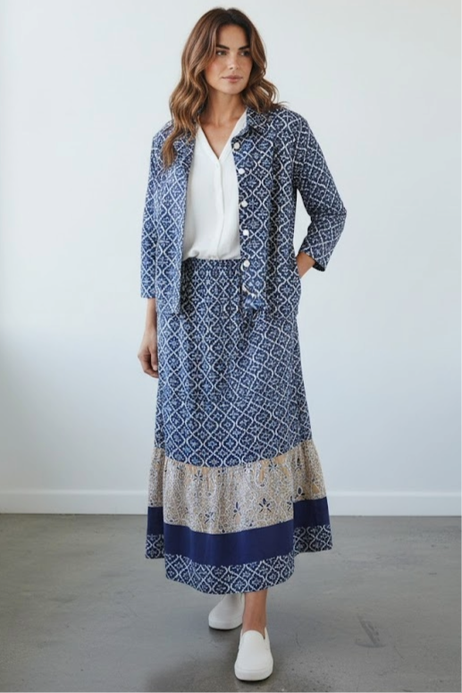 Light Cotton Summer skirt - printed
