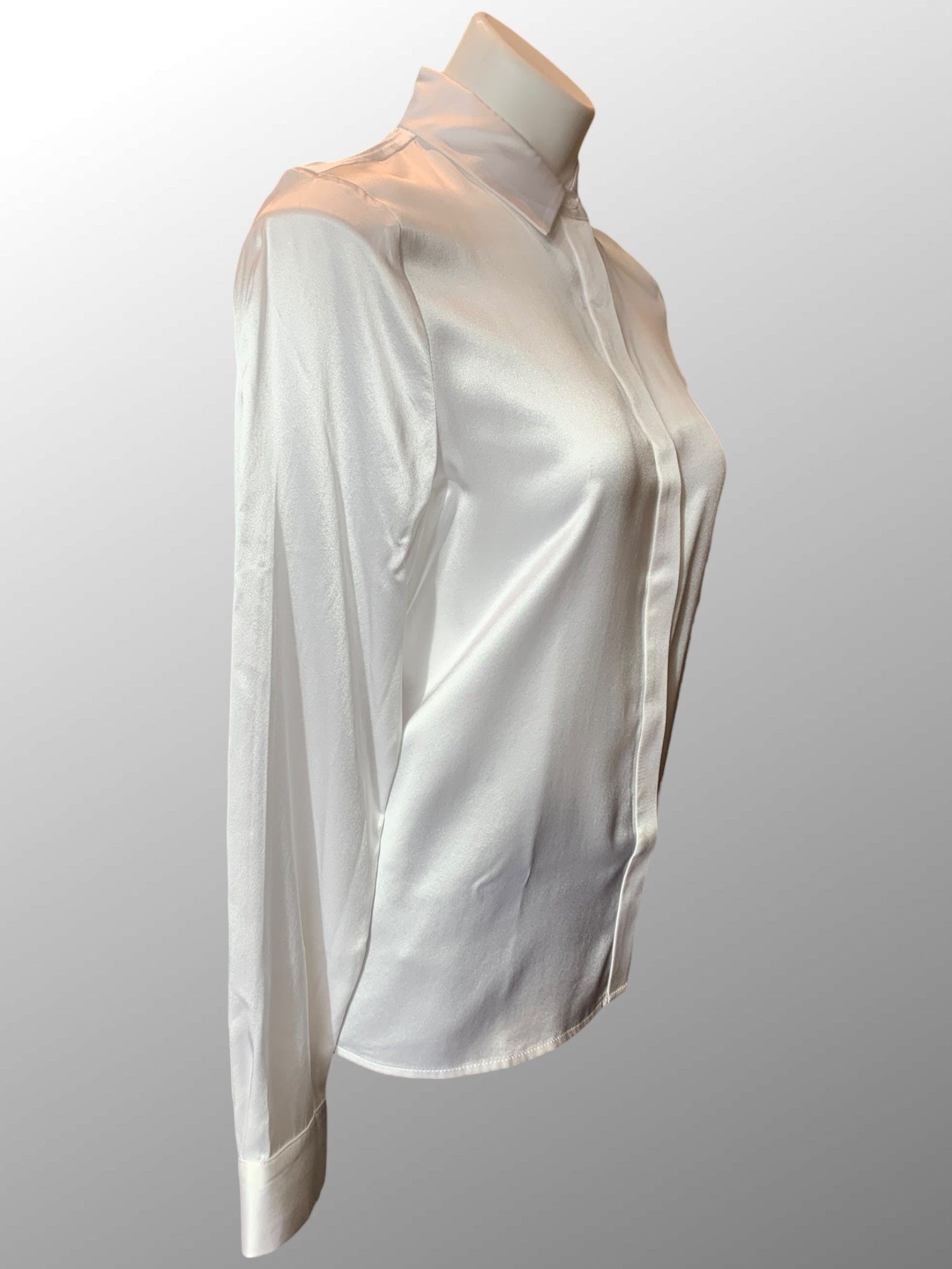 Lily Silk Women's Long Sleeve Top White / S Silk Long Sleeve Shirt