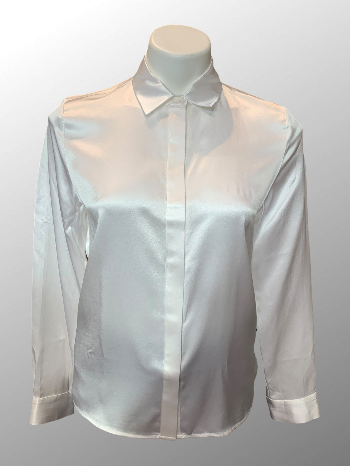 Lily Silk Women&#39;s Long Sleeve Top White / S Silk Long Sleeve Shirt