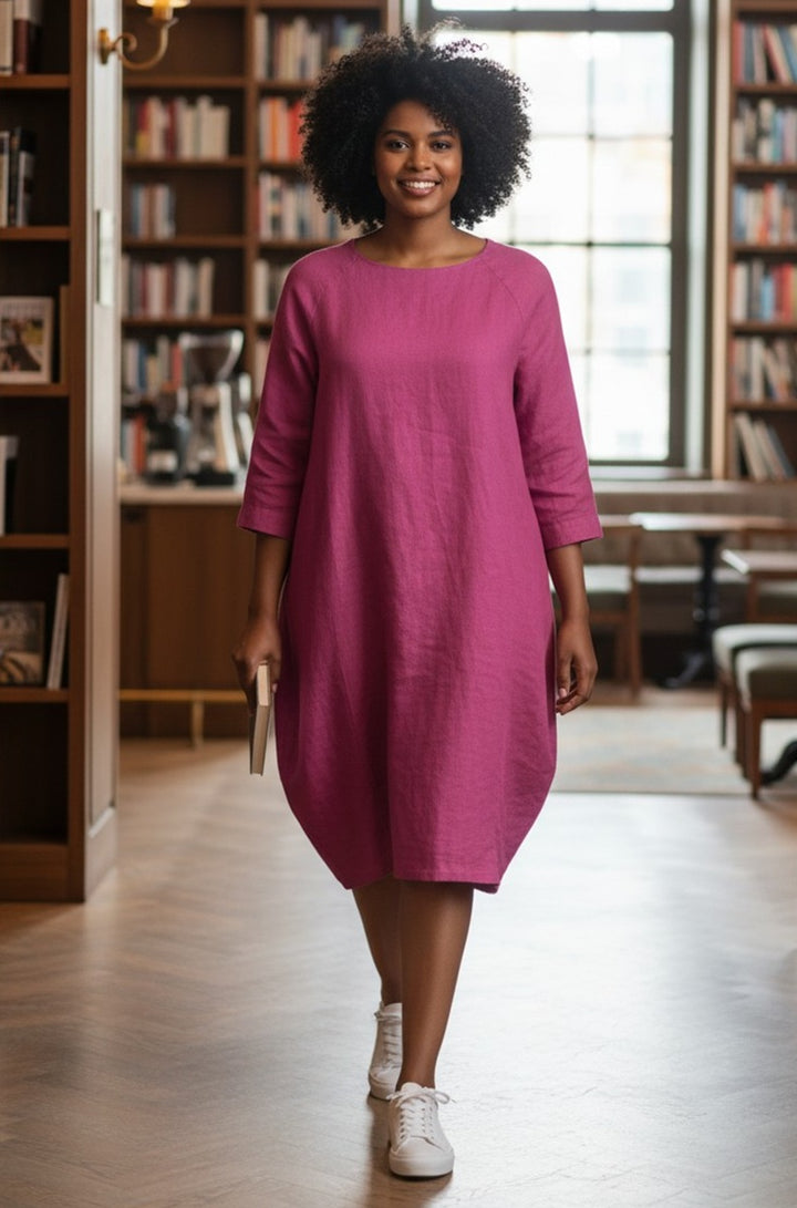 Linen Raglan Dress