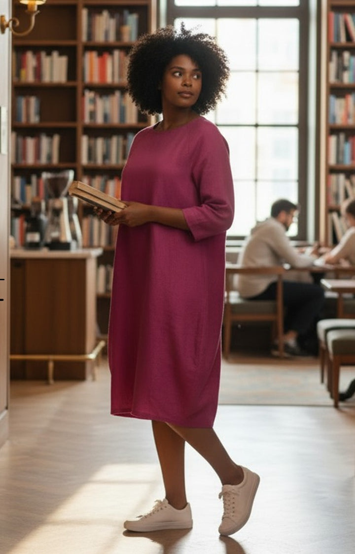 Linen Raglan Dress