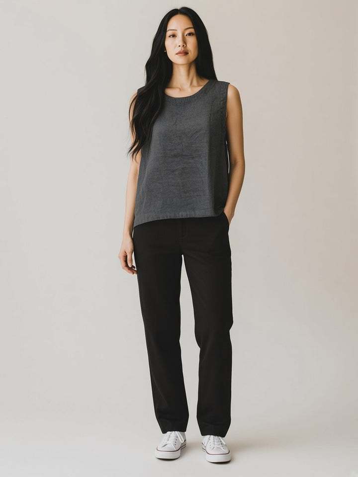 Linen Sleeveless Tank