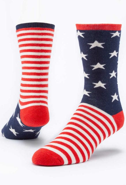 Maggie's Women's Socks Snuggle Organic Cotton Socks - Stars & Stripes