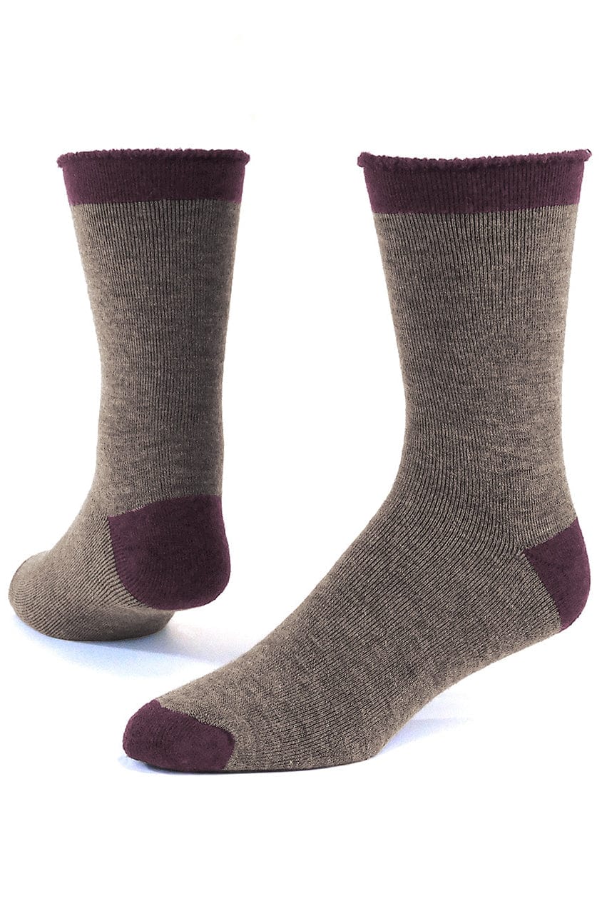 Maggie&#39;s Women&#39;s Socks Taupe Dove / M (9-11) Snuggle Organic Wool Socks - Tall