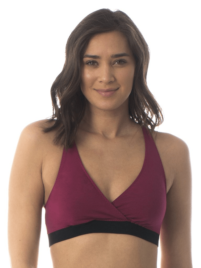 Majamas Organic Bra Zinfandel / S Organic Cotton Sports Bra - Solid Colors