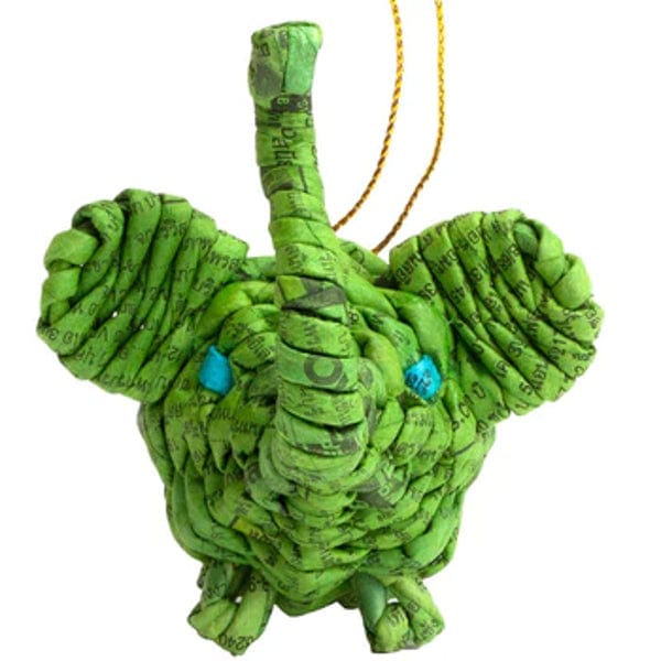 Marquet Gift Recycled Paper Ornament - Pig, Elephant