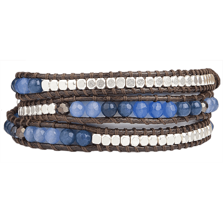 Marquet Jewelry Blue Beaded Wrap Bracelet - Minna