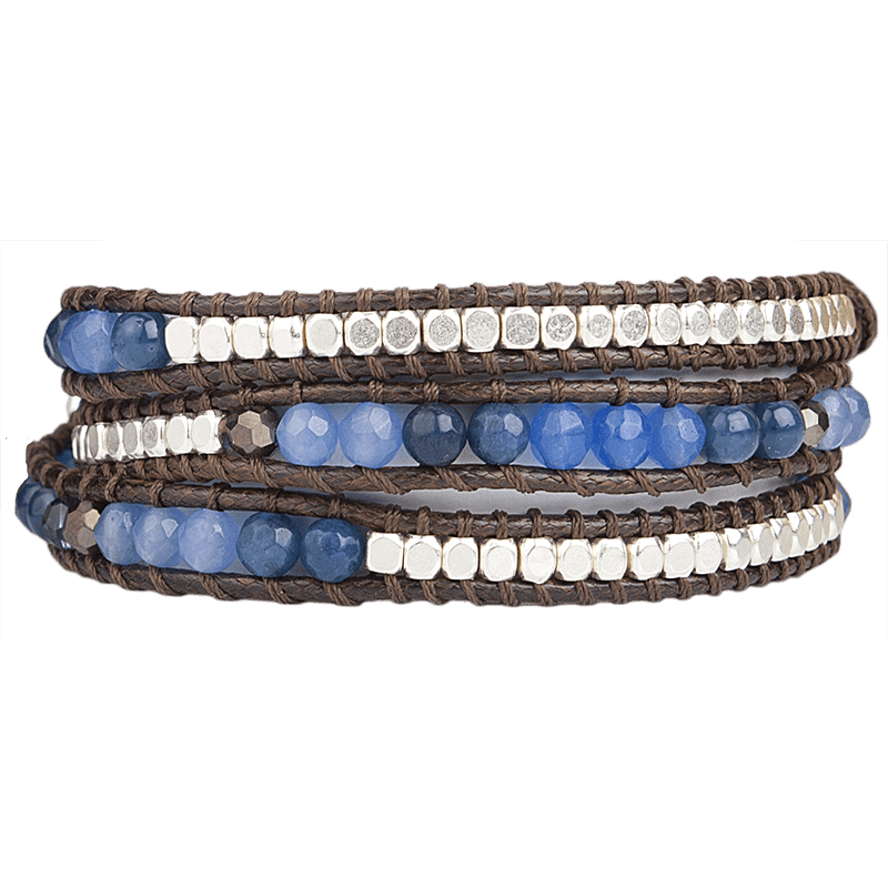 Marquet Jewelry Blue Beaded Wrap Bracelet - Minna