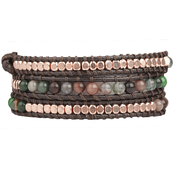 Marquet Jewelry Mix (reds/greens) Beaded Wrap Bracelet - Minna